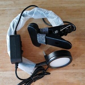 LED Clip-On Light in Black and White